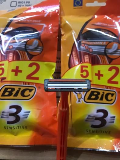 Dao Cạo Râu Tiện Lợi BIC 3 Lưỡi Chính Hãng | Siêu Bén | Có Bôi Trơn (set 5 và 7 cái)