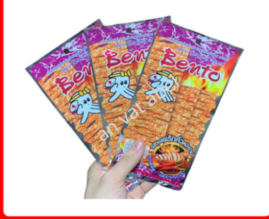 Lẻ 1 Gói Mực bento Thái Lan ( Gói Tím ) loại siêu cay gói to 20gr ăn là nghiền