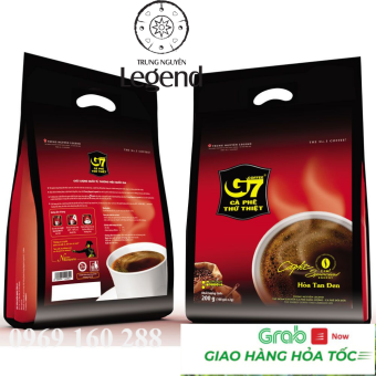 Cà Phê G7 Hòa Tan Đen - Không Đường - Bịch 100 gói 2g