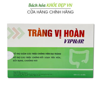 TRÀNG VỊ HOÀN VIPHAR giảm viêm đại tràng, rối loạn tiêu hóa, đầy bụng - Hộp 30 viên