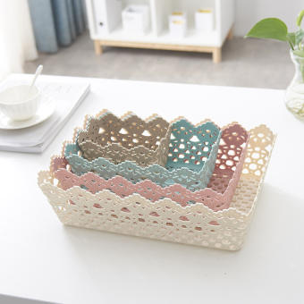 Rổ Hoa Chữ Nhật Đựng Đồ Đa Năng Màu Pastel Hàn Quốc - Nhựa Việt Nhật