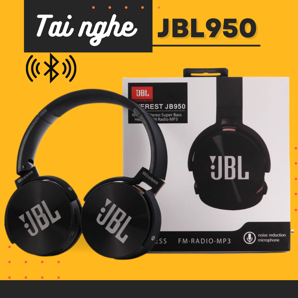 Tai nghe bluetooth - Tai nghe Wireless - Tai nghe JBL950 Chính Hãng Phiên Bản Cao Cấp, Âm Thanh Chuyên Nghiệp Bass Mạnh Mẽ, Ổn Định, Kết Nối Nhanh Chóng. Bảo hành uy tín Uranius