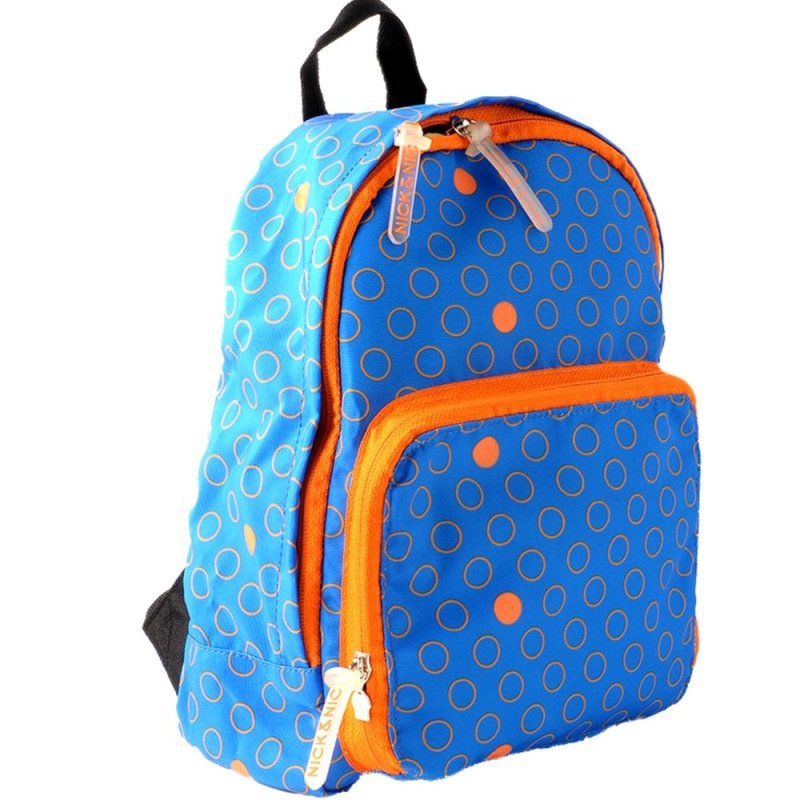 Nick & Nic Foldable Backpack Travelling Series Poka (Blue Orange)