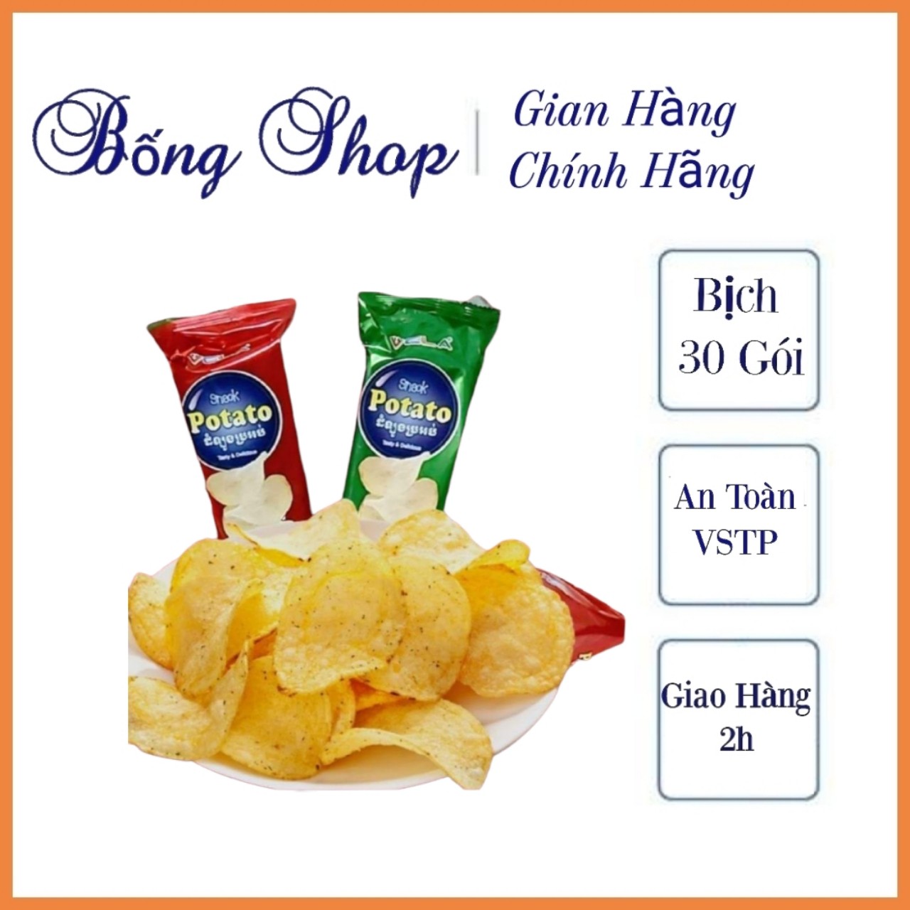 Bịch 30 gói snack khoai tây potato