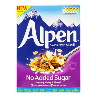 Ngũ cốc ăn sáng dinh dưỡng Alpen không đường việt quất, cherry, hạnh nhân 560g nhập khẩu Anh ăn liền