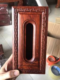 Hộp đựng đựng khăn giấy gỗ hương trạm cao cấp