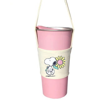 Túi treo ly, cốc (cup holder) Ginko Canvas in hình Snoopy Cute ( nhiều size)