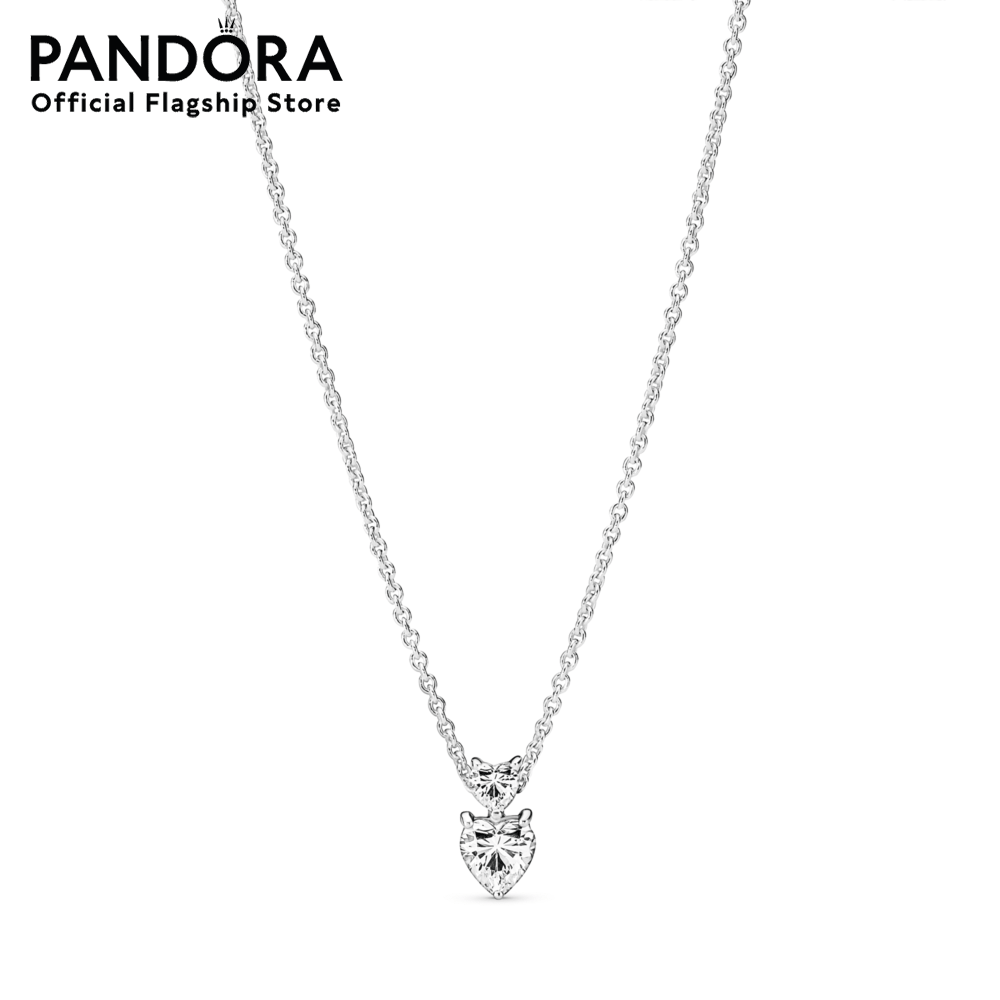 Pandora Heart sterling silver collier with clear cubic zirconia ราคา 3,960 บาท*ส่งฟรี
