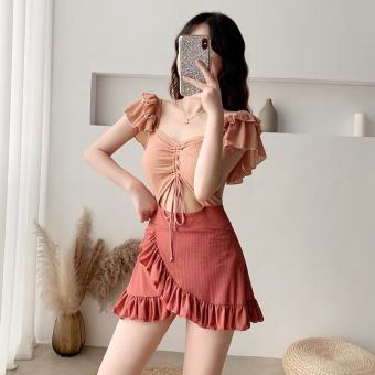 Bikini Đi Biển Đồ Bơi Nữ Dạng Váy Cao Cấp ulzzang Quảng Châu 2022 Đồ Bơi 2 Mảnh 0351 DK2T105
