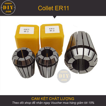 Đầu kẹp Collet ER11 - Sử dụng kẹp chặt dao phay, mũi khoan, mũi khắc CNC độ ch&iacute;nh x&aacute;c cao