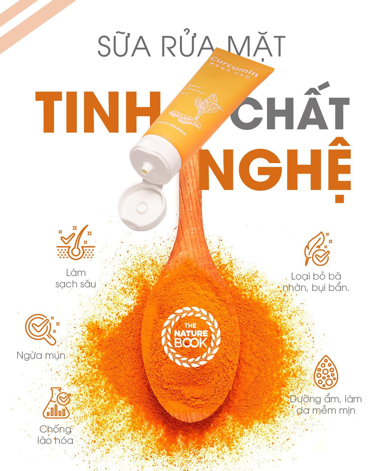 Sữa rửa mặt nghệ - the nature book