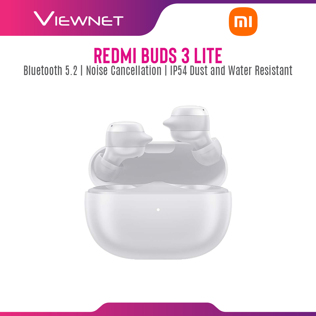 Xiaomi Redmi Buds 3 Pro / Redmi Buds 3 Lite with Bluetooth 5.2 Connection, Noise Cancellation