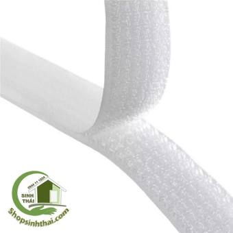 [1 mét] Miếng dán vải 2 mặt dán giày túi xách -dính gai dán Xé Băng gai dính khóa nhám gai khổ rộng 2cm - màu trắng
