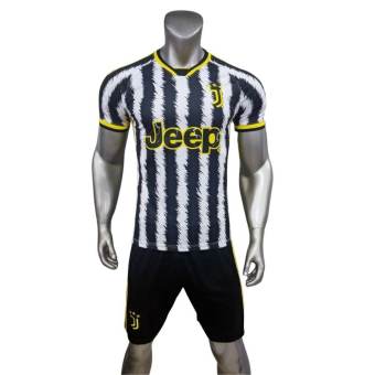 Quần áo bóng đá JUVENTUS 2024 màu đen sọc trắng CÓ IN TÊN SỐ