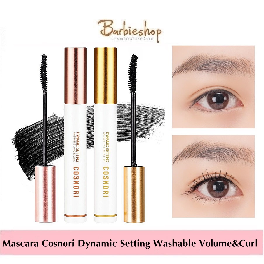 Mascara Cosnori Dynamic Setting Washable Volume&Curl-trắng