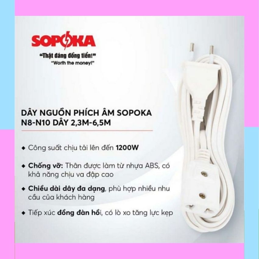 Dây phích âm sopoka 1200w