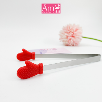 Kẹp Gắp Thức Ăn Cho Bé Đầu Silicon, Dụng Cụ Gắp Thức Ăn Dặm Nhỏ Gọn, Tiện Lợi