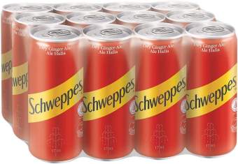 Thùng 12 chai nước Schweppes Ginger Ale - Xuất xứ M'sia 320ml