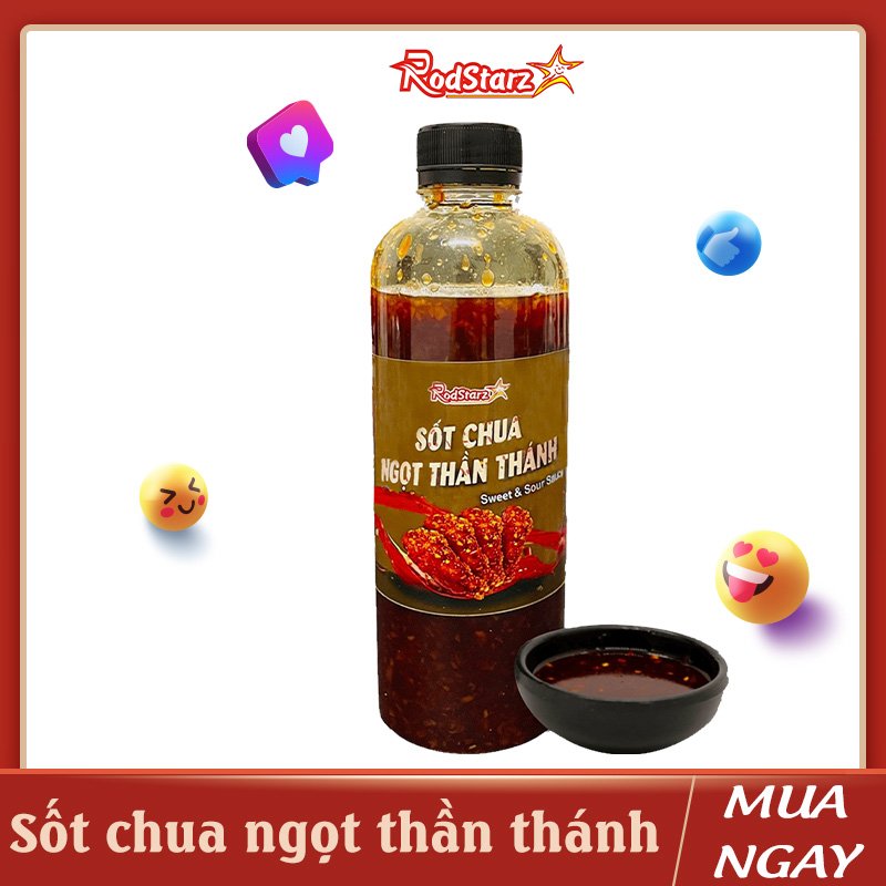 Nước chấm chua NGỌT Rodstarz 500ml chấm thịt nướng thần thánh, chấm món lẩu; mì cơm trộn; gia vị ướp thịt, đồ nướng, sốt ăn chay