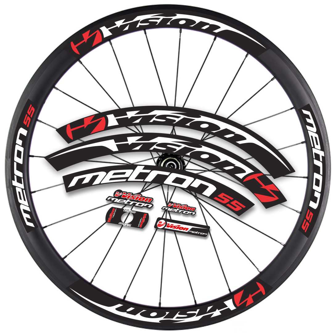 Tem decal dán vành niềng bánh xe đạp đua vision metron 55 700c | temxedap.vn
