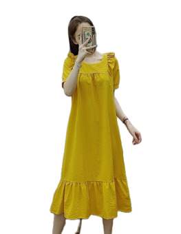 váy bầu công sở đẹp thiết kế yếm bầu-đầm bầu đẹp dáng dài