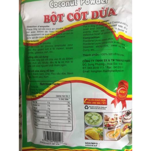 Bột Cốt Dừa 50gam Thành Phát Food