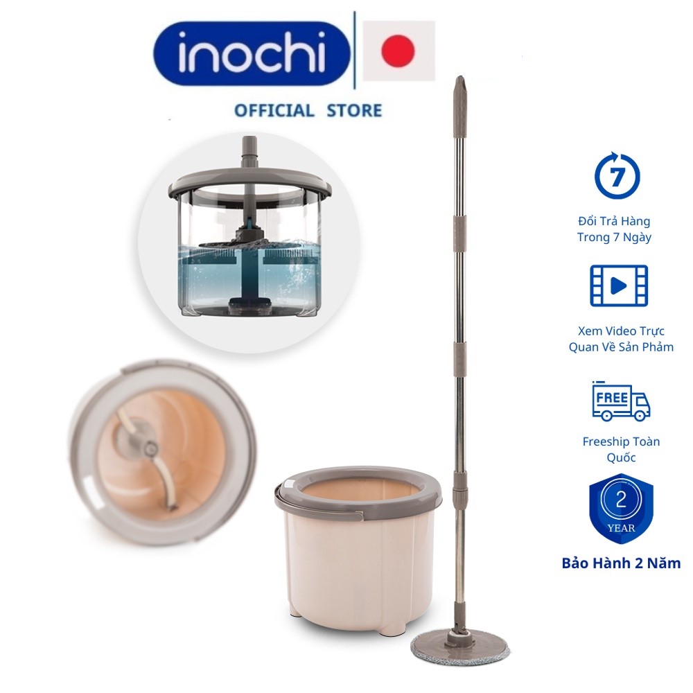 Cây lau nhà, chổi lau nhà 360 độ inochi chổi lau nhà xoay tròn SM-31 vệ sinh nhà cửa