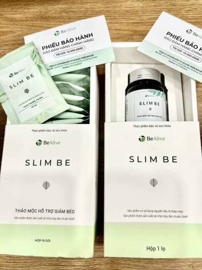 Trà Giảm Cân SlimBe - Be Alive Cường Anh Mẫu Mới ( Hộp 30 Viên) - Kèm thẻ Bảo Hành