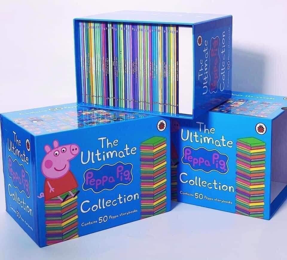 Bộ nhập Peppa Pig Xanh - 50c hộp đẹp, có file nghe.