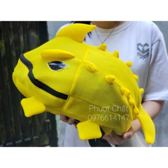 Balo con khủng long vải lưới màu vàng siêu dễ thương