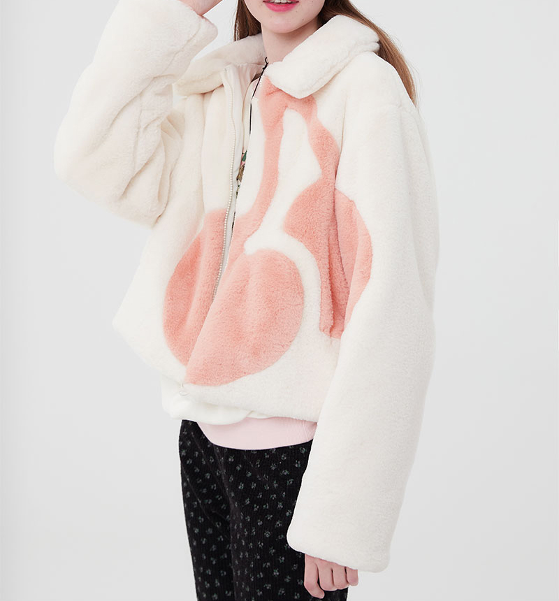 ★2022FW新作★KIRSH★BIG CHERRY BOA FUR JUMPER Designer fashion, Seoul-fully created | W Concept