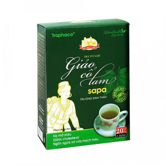 TRÀ TÚI LỌC GIẢO CỔ LAM SAPA - Hỗ trợ làm hạ mỡ máu, tăng cường hệ miễn dịch, giải độc của gan (20 túi)