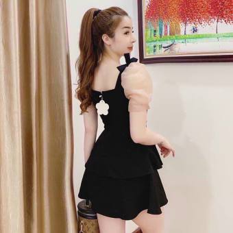 ĐẦM TIỂU THƯ ĐẦM CAT HAN HAI TẦNG XÒE TAY BỒNG XINH XẮN