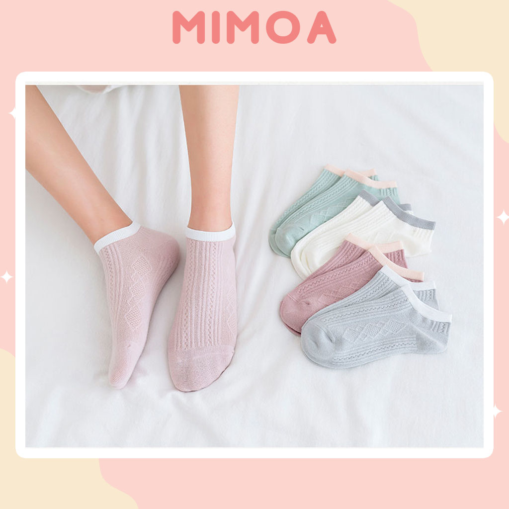 Tất vớ nữ gân hoa văn nhiều màu