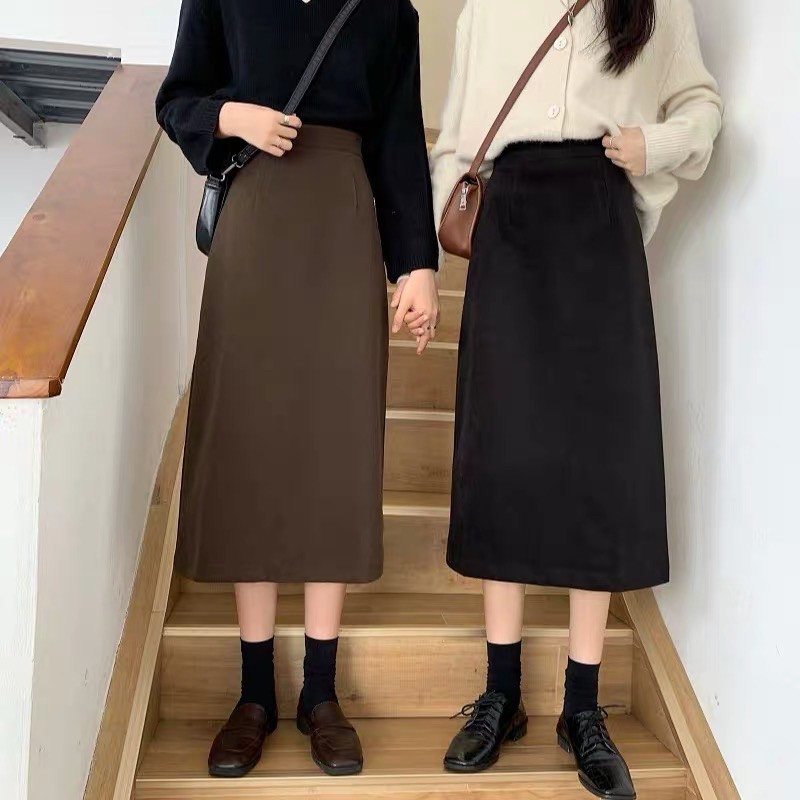 Chân váy dài cao cấp, chân váy midi công sở midi cvd306