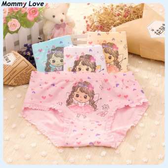 MML 3 Món Đồ Lót Cotton Cho Trẻ Em Đồ Lót Bé Gái 2-12 Tuổi Đồ Lót Quần Lót Đồ Lót Trẻ Em In Hình Hoạt Hình Dễ Thương Trẻ Em Đồ Lót, Cô Gái Quần Áo Đồ Lót Cotton Mềm Đồ Ngủ Trẻ Em Đồ Lót Bé Gái
