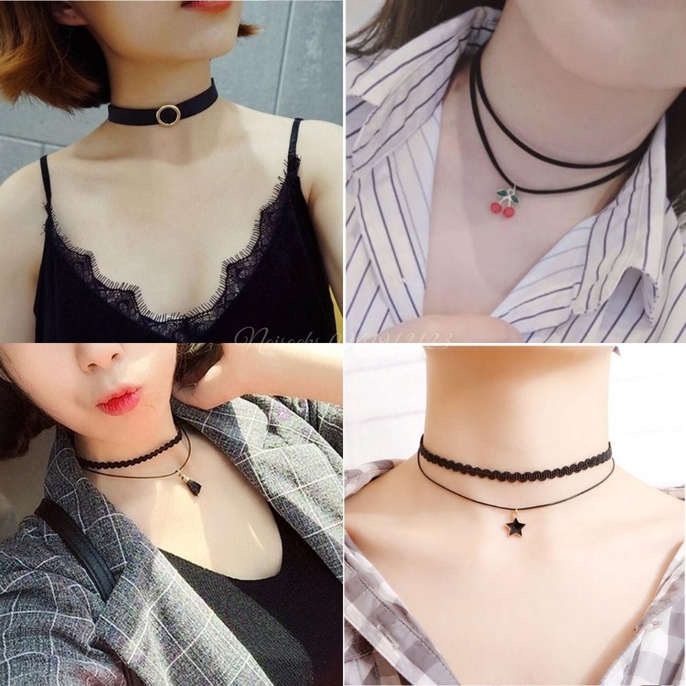 [Sỉ lẻ] Vòng Cổ Choker Dây Nhung Đen Thời Trang Cá Tính Hàn Quốc Phong Cách Cổ Điển Cho Nữ - Noisocks