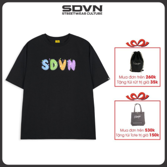 Áo thun cotton unisex nam nữ form rộng SDVN Colorful In Nổi
