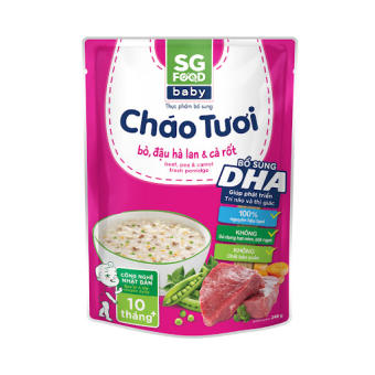 Cháo tươi baby bò đậu hà lan cà rốt 240g