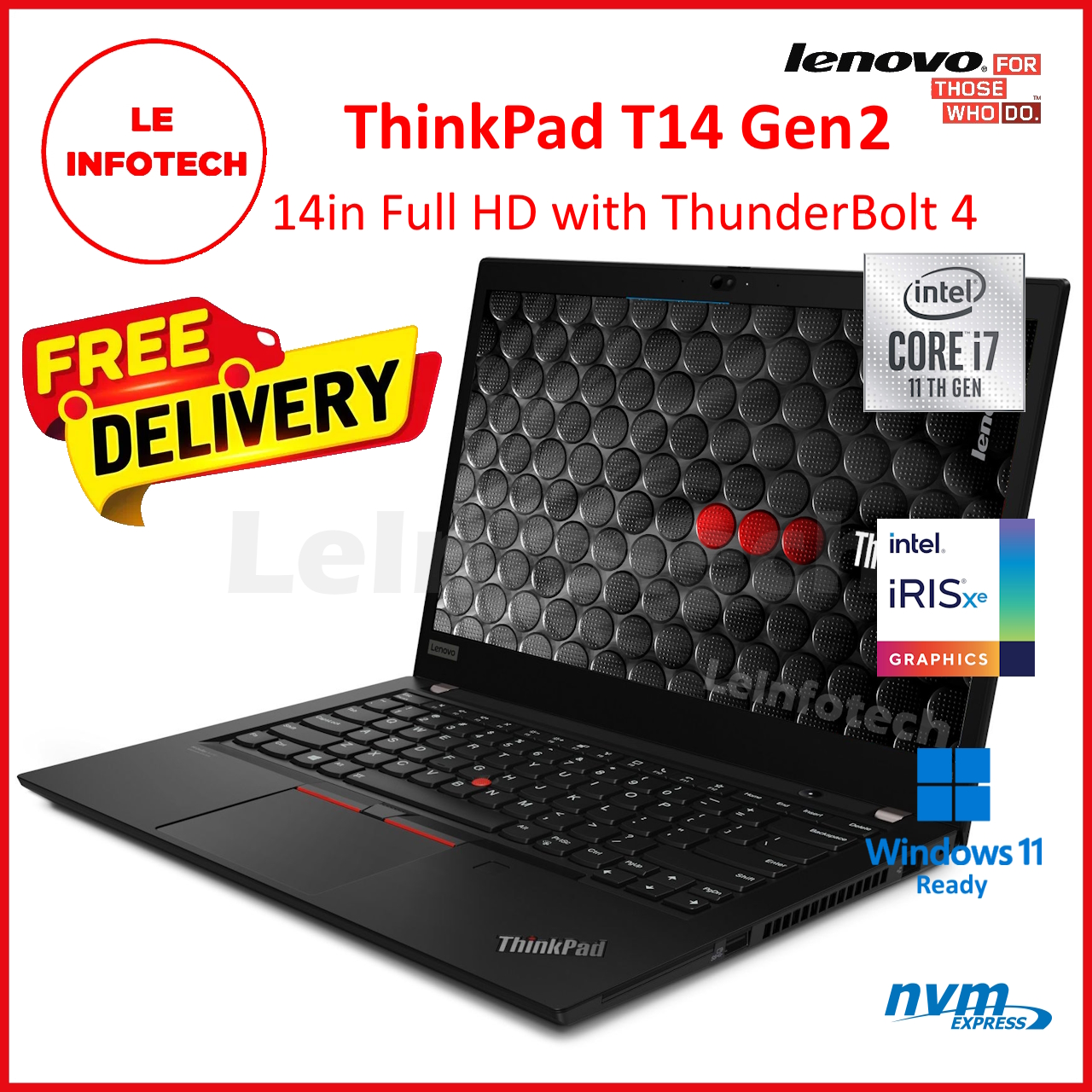 Lenovo ThinkPad T14 G2 14” Ultrabook Intel Core i7...