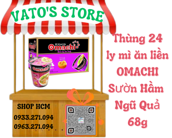 Thùng 24 ly mì khoai tây Omachi sườn hầm ngũ quả 72g / Combo 6 ly mì khoai tây Omachi sườn hầm ngũ quả 72g