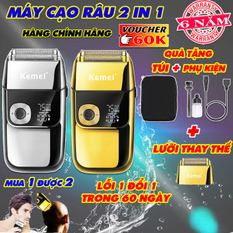 Máy Cạo Râu, May Cao Râu Cao Cấp, Máy Cạo Râu Nam, Máy Cạo Râu Đa Năng, Tông Đơ Cạo Râu Cắt Tóc, Máy Cạo Râu Khô Chống Thấm Nước Tích Hợp Đèn Nước Tiện Dụng Cho Nam, Hàng Chính Hãng