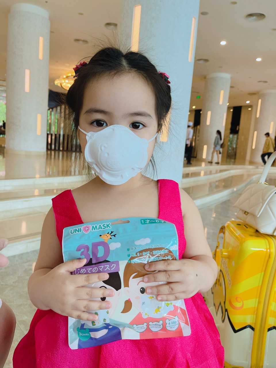 Combo 2 sét 6c kt gấu trắng uni mask cao cấp cho bé