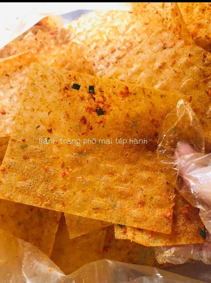 Bánh tráng phô mai tôm hành 1kg ăn vặt ngon rẻ