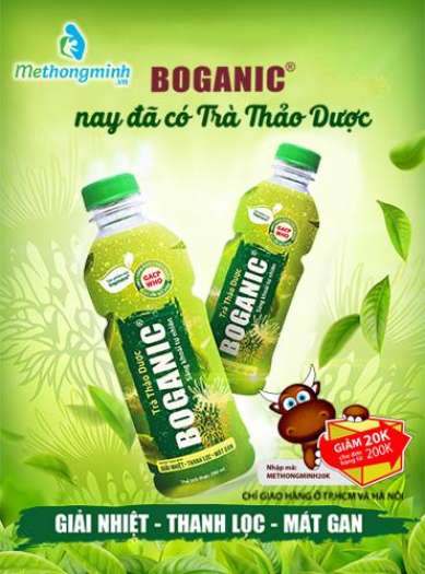 [1 thùng] Trà thảo dược Boganic 290mlx24 chai