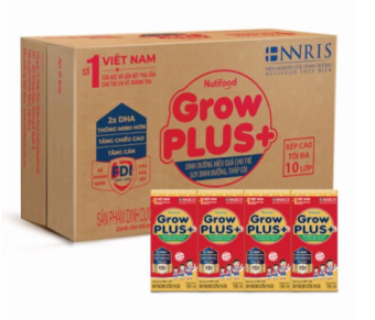 Sữa GrowPlus+ ít đường 180ml