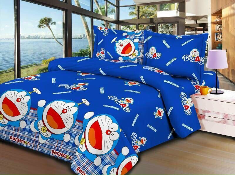Bộ chăn drap 5 món cotton poly - có quà tặng