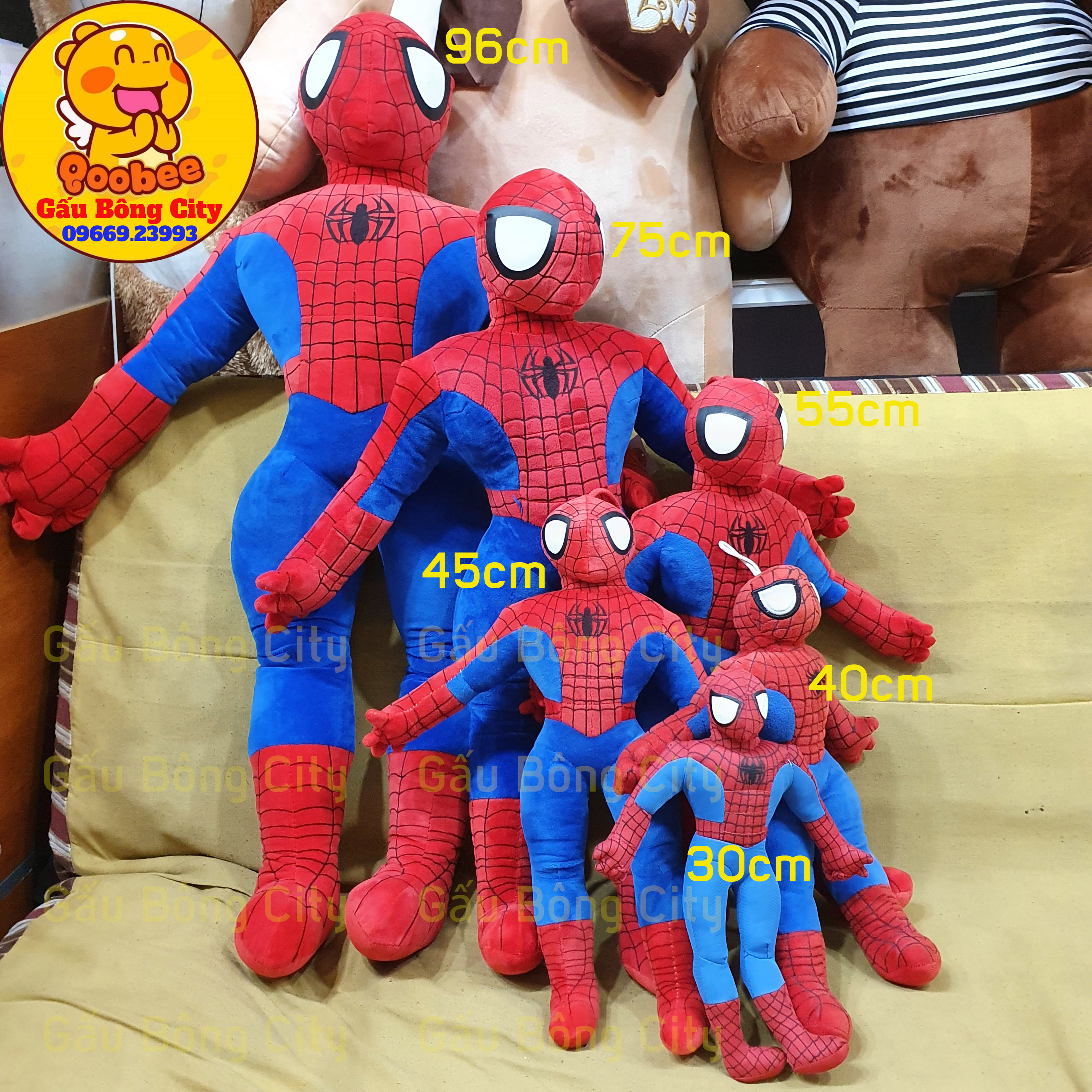 Gấu bông người nhện - người nhện spider man nhồi bông cao cấp gấu bông city