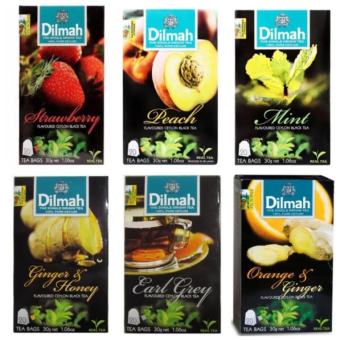 Trà DILMAH nhiều vị ĐÀO/ DÂU/ BẠC HÀ/ TÁO/ BÁ TƯỚC/ CHANH Hộp 20 gói
