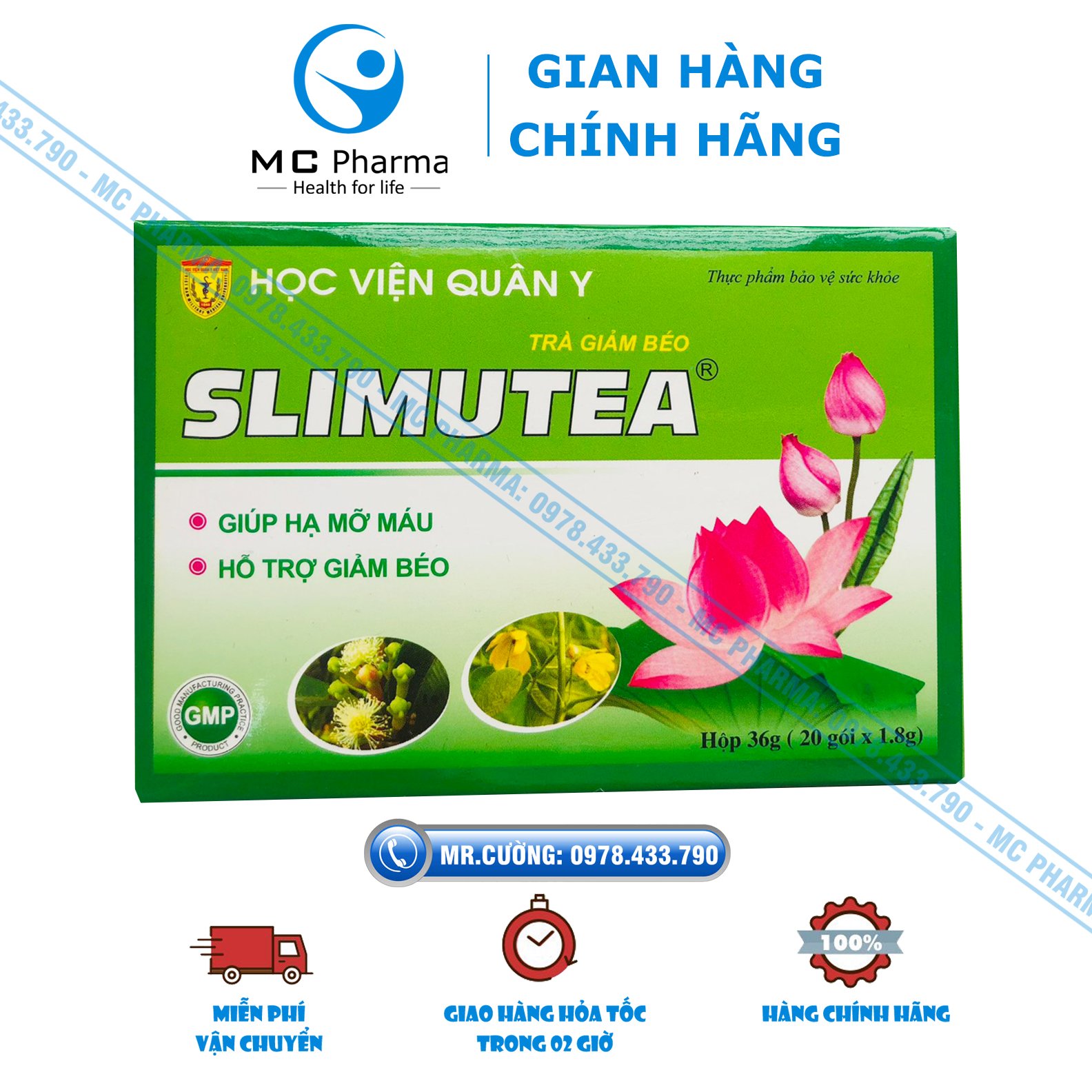 {Chính Hãng} Trà giảm béo Slimutea Học viện quân y {Hỗ trợ giảm mỡ máu, giảm cân tự nhiên}